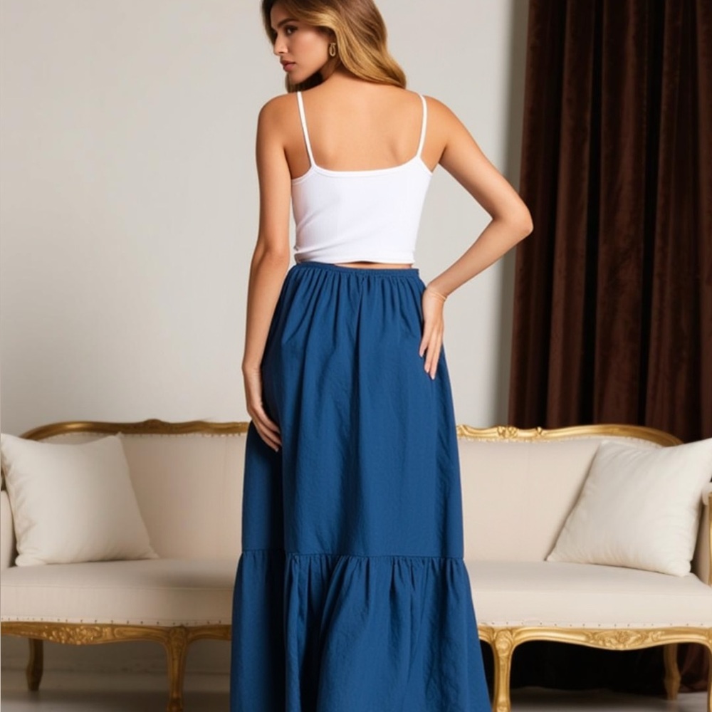 Loup Charmant Navy Maxi Skirt NWOT